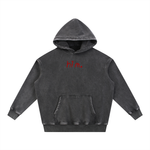 F*CK YOU SIT BACK & WATCH | Snow Wash Fleece Oversize Hoodie thumbnail 1