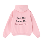 LOST & FOUND 'HER' ZIP UP HOODIE | Zip-Through Boxy Fleece Hoodie thumbnail 2